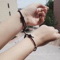 Male Female Students Friend Leather Wristband Bracelet Lover Leather Couple Bracelet